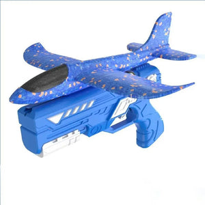 Corvaine Foam Glider Plane Launcher Gun Toy with Ejection Mechanism Outdoor Flying Aircraft for Kids Ages 6 to 12 Parent Child Activity Game - Corvaine