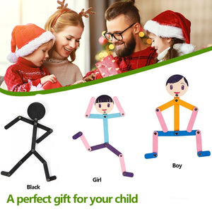 Corvaine Montessori Stick Figure Puzzle Board with 24 Challenge Cards Teaches Body Movement and Joints for Kids Ages 3 to 6 Years - Corvaine