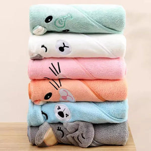 Corvaine Ultra Soft Absorbent Baby Bath Towel Doubles as Swaddle Blanket Gentle Woven Wrap for Newborns and Toddlers - Corvaine