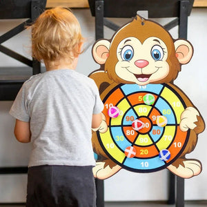 Educational Corvaine Dart Board Baby Dart Indoor Sports Child Montessori Games for Children 3 to 7 Years - Corvaine