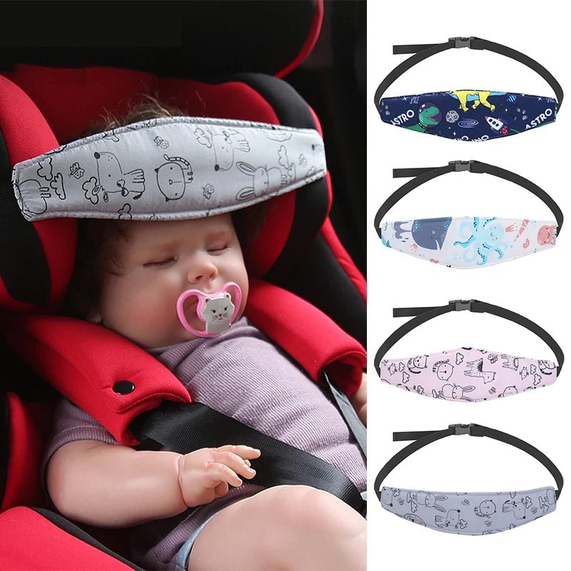 Corvaine Adjustable Head Support Strap for Baby Car Seat and Stroller Keeps Head Upright Sleep Positioner for Infants and Toddlers - Corvaine