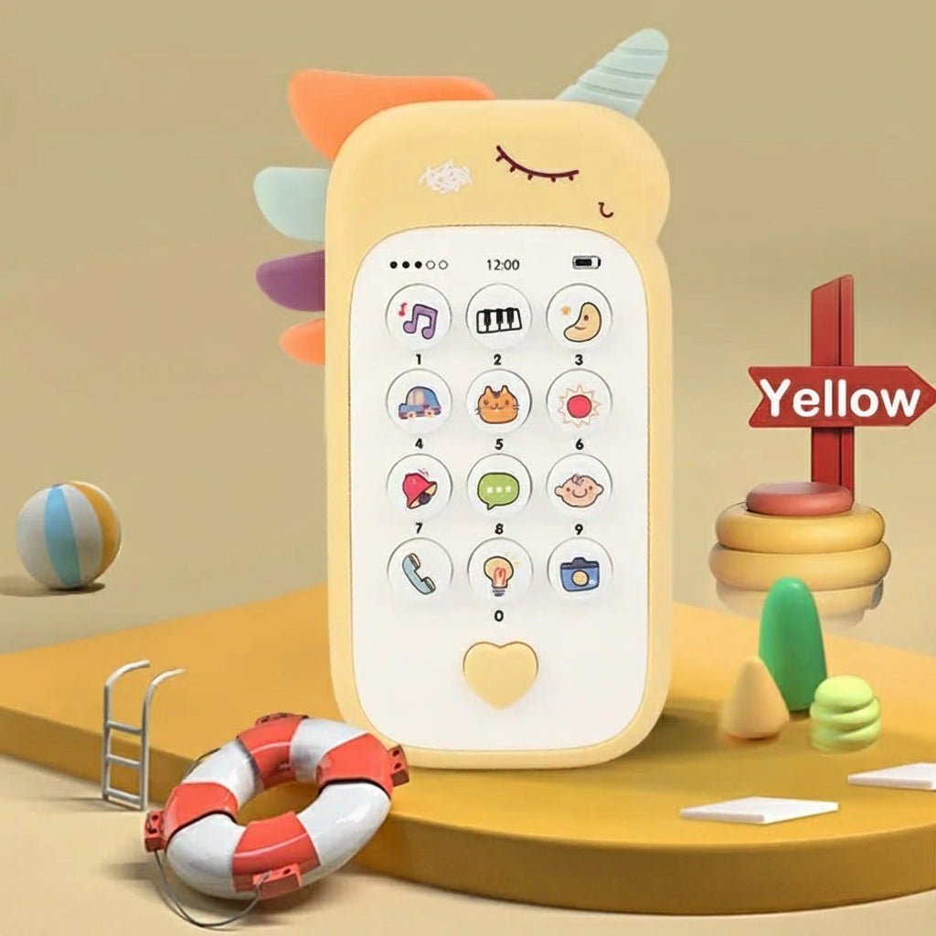 Corvaine Baby Phone Toy with Music Lights and Teether Educational Play Phone for Babies and Toddlers - Corvaine