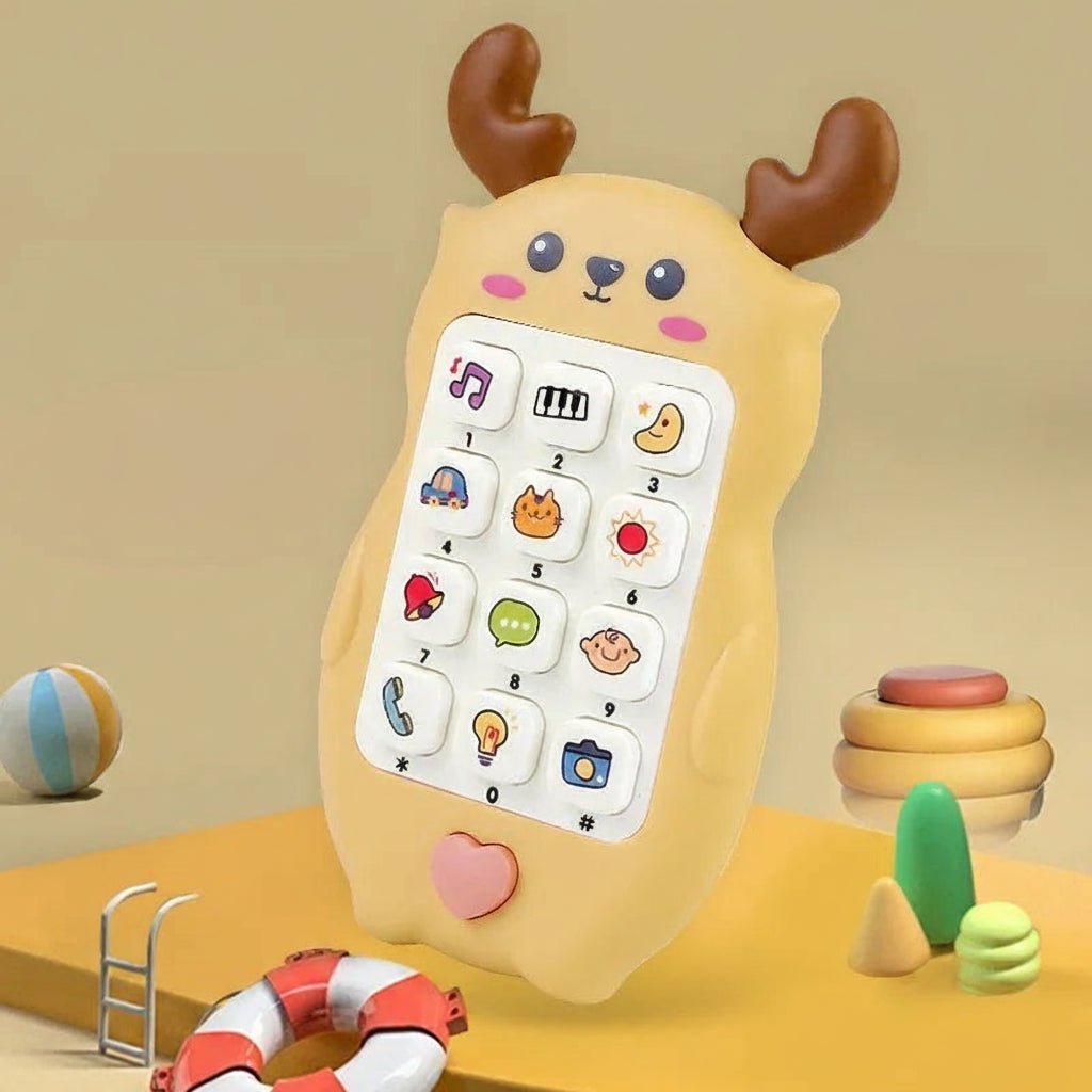 Corvaine Baby Phone Toy with Music Lights and Teether Educational Play Phone for Babies and Toddlers - Corvaine