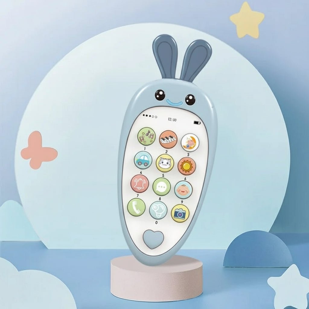 Corvaine Baby Phone Toy with Music Lights and Teether Educational Play Phone for Babies and Toddlers - Corvaine