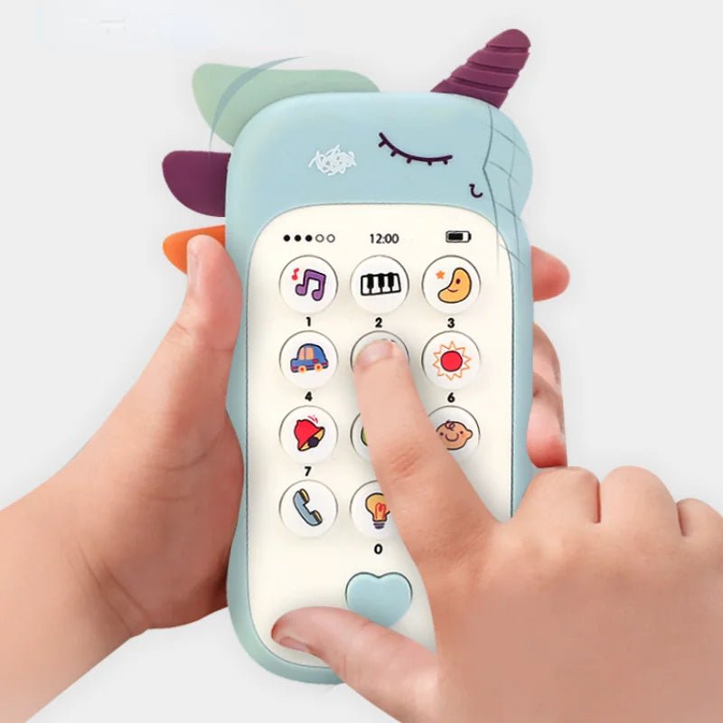 Corvaine Baby Phone Toy with Music Lights and Teether Educational Play Phone for Babies and Toddlers - Corvaine