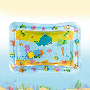 Corvaine Inflatable Water Play Mat for Tummy Time Sensory Activity Pad with Floating Sea Animals Baby Toys for 3 to 12 Months - Corvaine