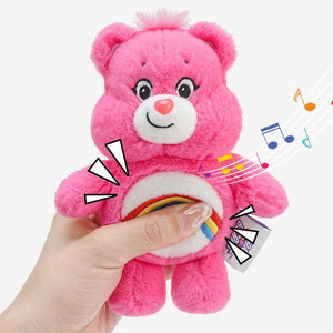 Corvaine Kawaii Care Bear Plush Keychain with Sound Cute Rainbow Bear Bag Charm Pendant Soft Stuffed Animal Gift for Teens and Adults - Corvaine