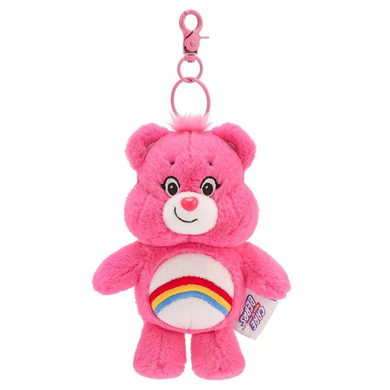Corvaine Kawaii Care Bear Plush Keychain with Sound Cute Rainbow Bear Bag Charm Pendant Soft Stuffed Animal Gift for Teens and Adults - Corvaine