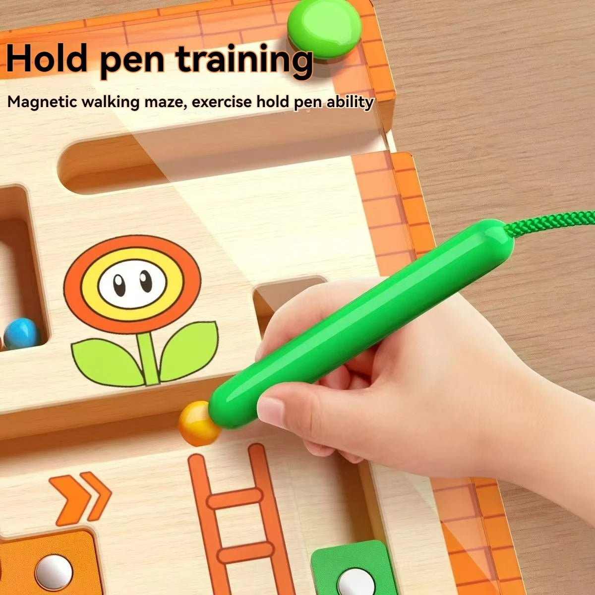 Corvaine Magnetic Maze Board Montessori Toy with Magnetic Pen Puzzle for Toddlers Kids 3 to 6 Years Gift for 3 Year Old - Corvaine