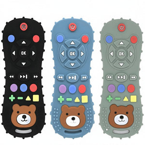 Corvaine Remote Control Baby Teether Silicone Teething Toy for Babies 3 to 18 Months Sensory - Corvaine