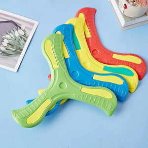 Corvaine Soft Foam Boomerang Flying Disc Outdoor Toy Returns to You Three Leaf Design for Kids Ages 3 and Up Family Activity Game - Corvaine