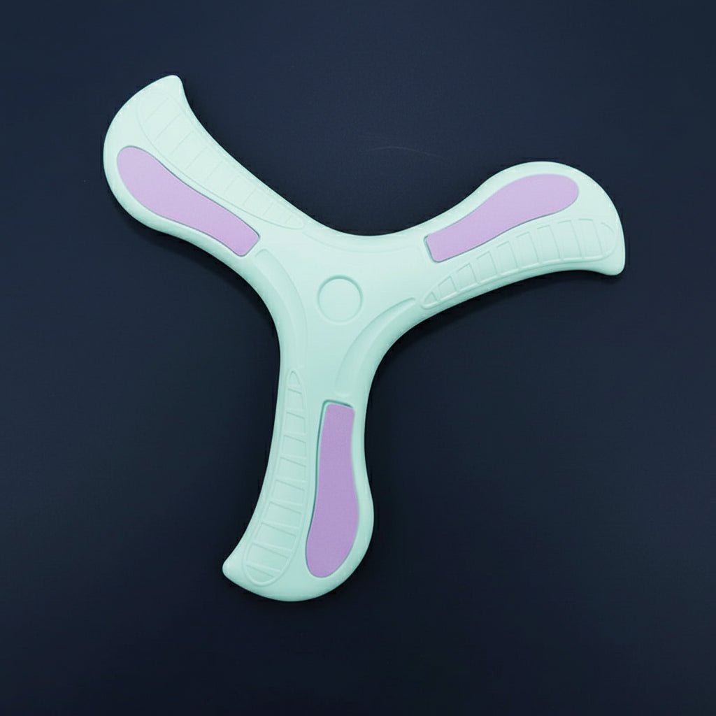 Corvaine Soft Foam Boomerang Flying Disc Outdoor Toy Returns to You Three Leaf Design for Kids Ages 3 and Up Family Activity Game - Corvaine