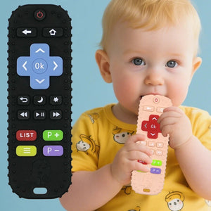 Kids Toys Silicone Remote Control Teether Sensory Cute Cartoon Toys Gifts for Boys and Girls - Corvaine